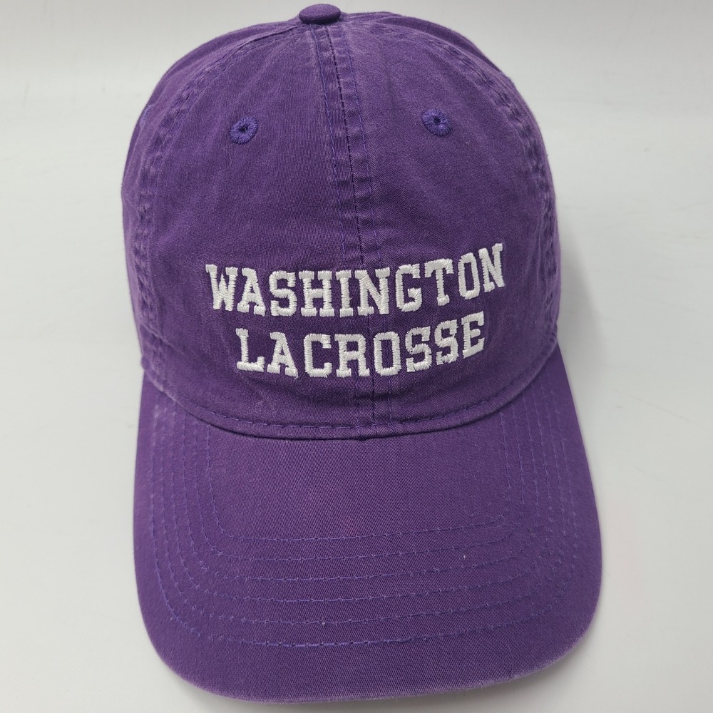 Washington Huskies Hat Strapback Pacific Headwear Purple White NCAA Lacrosse Men
